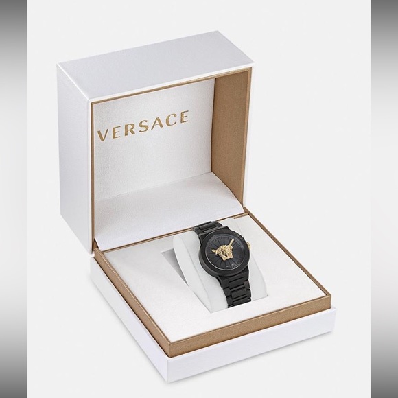 Versace Medusa Infinite Quartz Black Dial Watch (unisex)